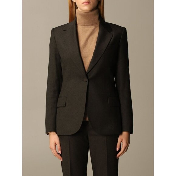 THEORY Fitted Blazer Wool Sleek Flannel 1 Button Jacket - Picture 4 of 9